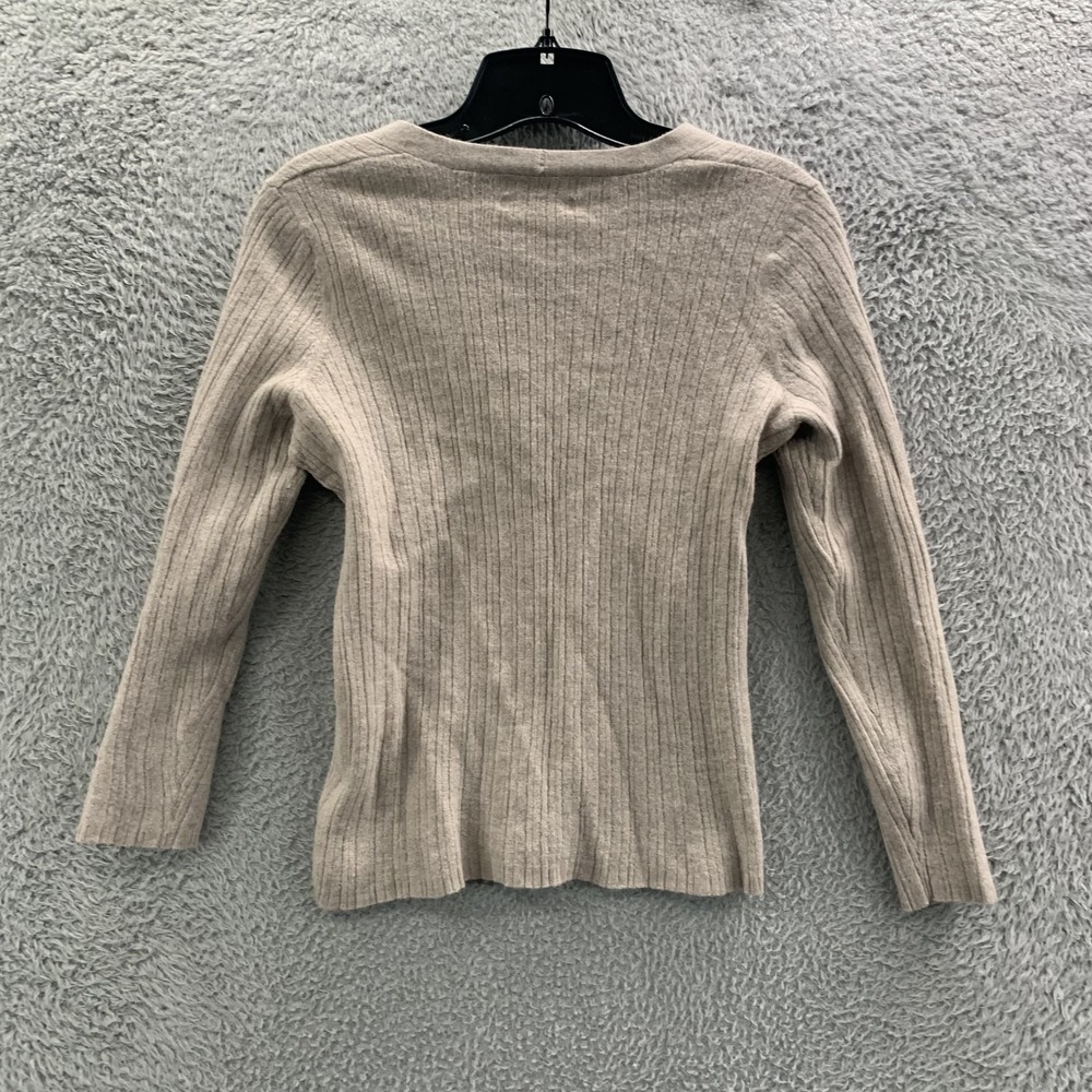 HALSTON Sweater Womens Small Top Merino Wool Beige - Picture 2 of 6